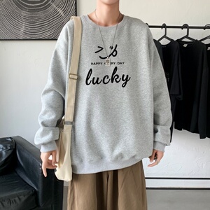 Y2297P38秋季男士bf宽松卫衣港风卫衣新款圆领韩版潮流衣服图片