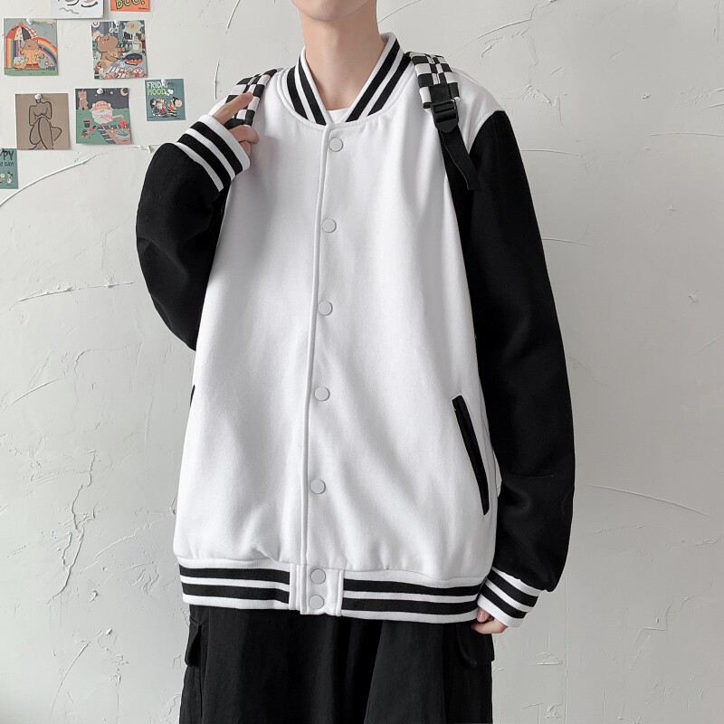 GB5593P60美式街头棒球服男夹克春季加肥加大码潮胖人宽松呢料拼,男装夹克,星座510A-2