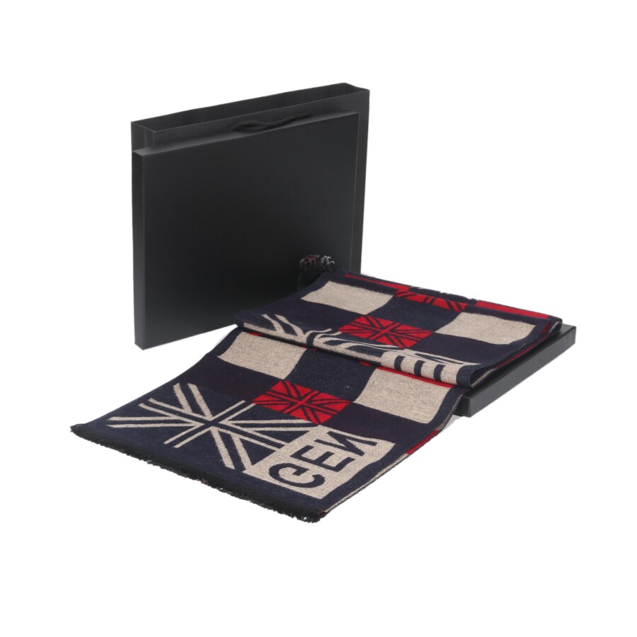 WJ0934P28秋冬男提花格子流苏中长清新拼接围巾男士休闲百搭商务，围巾，星座510A-6