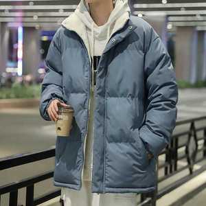 GB5602P75棉衣男秋冬港风宽松字母印花休闲棉服外套韩版潮流立领图片