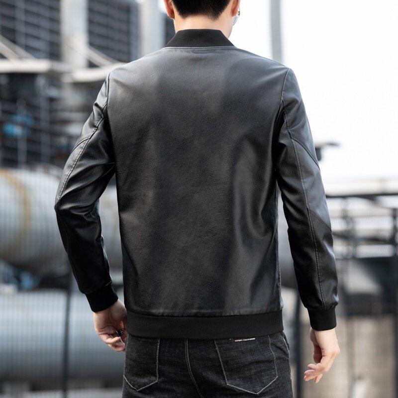 PY5255P85天台景刺绣夹克外套PU棒球服男士皮衣2023新款秋冬,男装皮衣,星座510A-2