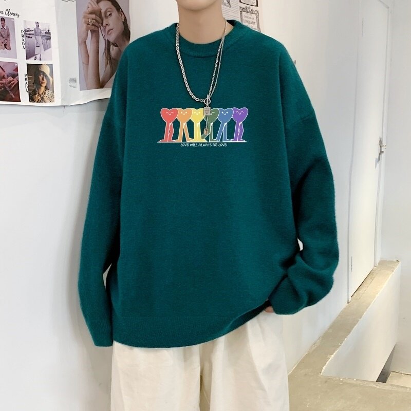 MD2805P55毛衣男韩版潮流宽松bf慵懒圆领秋男士针织衫打底线衣服,男装针织衫/毛衣,星座510A-2