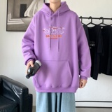 L2543P48韩版ins男士学生宽松运动连帽卫衣秋冬加绒情侣外套，男装卫衣，星座510A-2