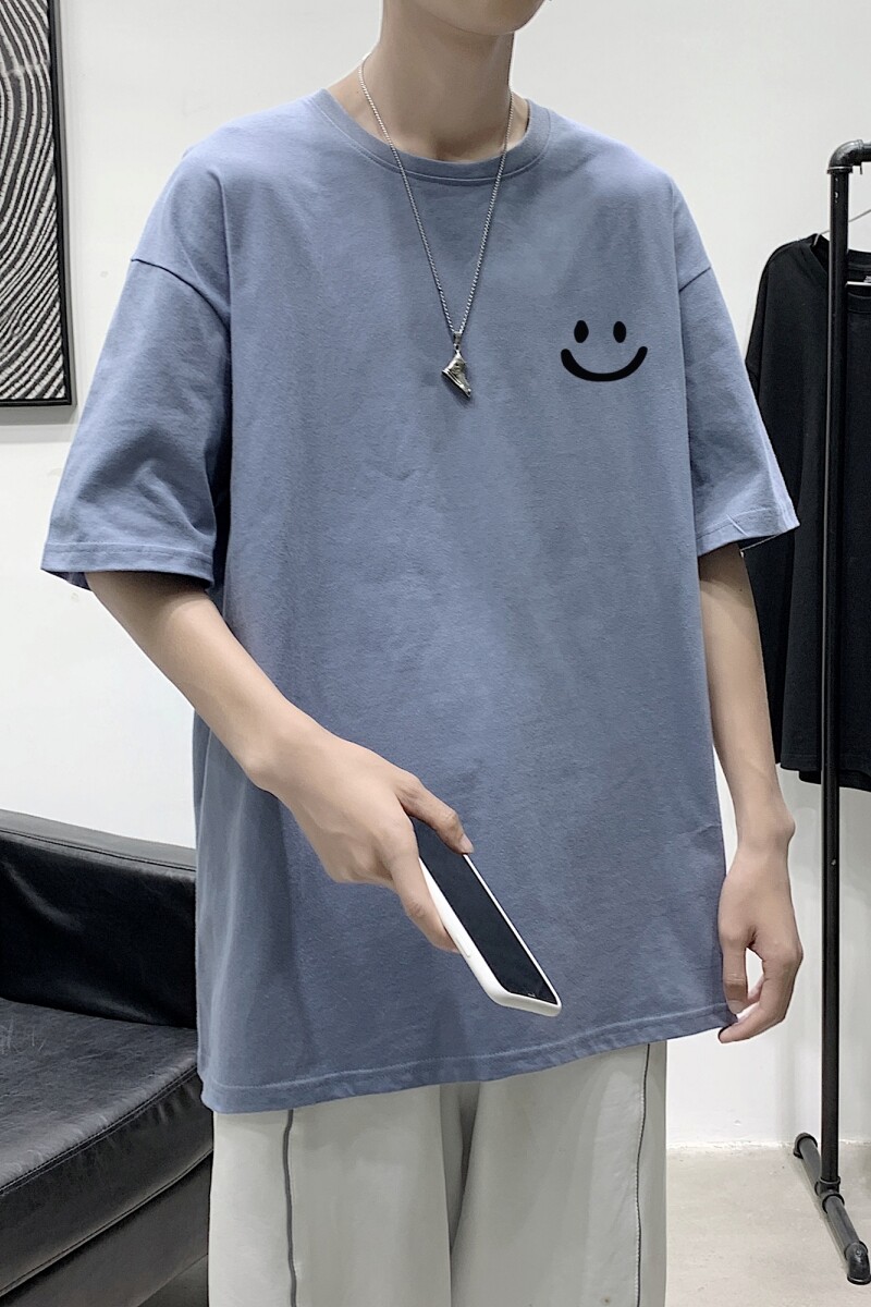 T2252港风室内复古印花夏款圆领短袖潮情侣宽松夏季半袖T恤,男装T恤,星座510A-6