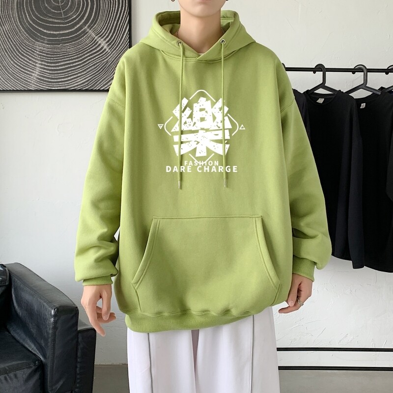 L2451P48新款2022秋冬连帽卫衣男大码运动帽衫宽松薄外套图片