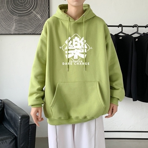 L2451P48新款2022秋冬连帽卫衣男大码运动帽衫宽松薄外套图片