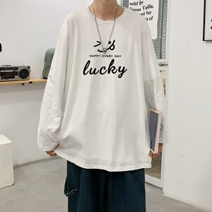 C2628P30长袖t恤男ins潮牌男生体恤宽松打底衫内搭上衣服秋衣纯棉图片