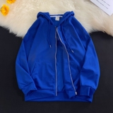 GB5594P35纯色连帽卫衣男早秋薄款宽松复古重磅开衫外套港风潮牌，男装卫衣，星座510A-2