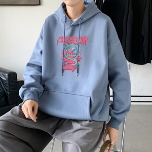 L2449P48秋冬新款卫衣男装宽松港风日系外套连帽衣服宽松卫衣图片