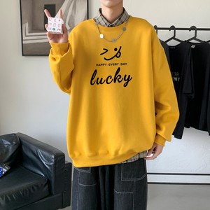 Y2297P38新款21年秋圆领卫衣男大码韩版宽松长袖外套男 港风卫衣图片
