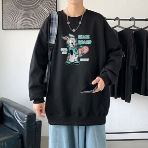 Y2557P38秋季男士bf宽松卫衣港风卫衣新款圆领韩版潮流衣服图片