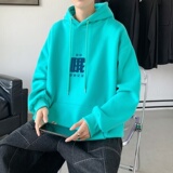 L2483P48韩版ins男士学生宽松运动连帽卫衣秋冬加绒情侣外套，男装卫衣，星座510A-2