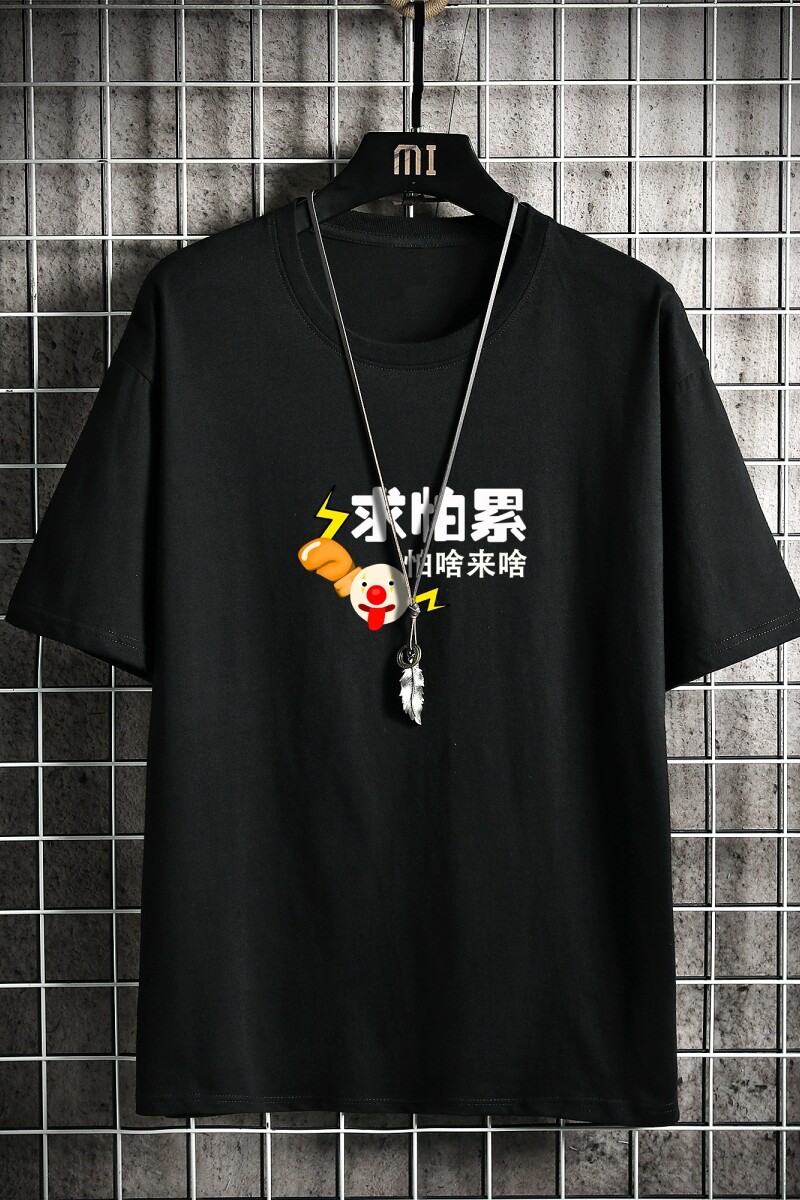 T2385网格挂拍短袖t恤男ins潮牌小众宽松夏季半袖衣服原宿港风,男装T恤,星座510A-6