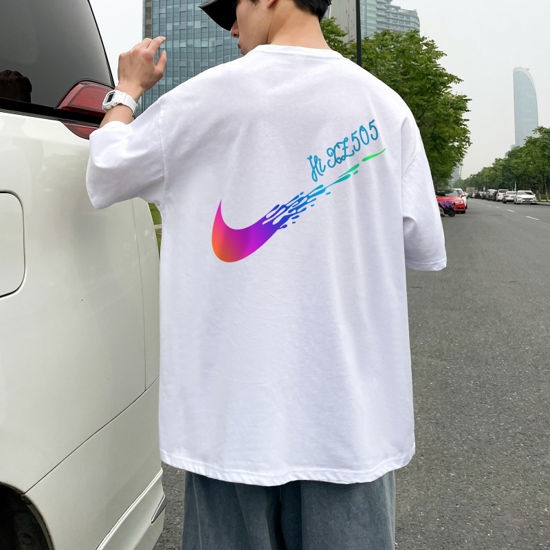D2226港风外景 21夏季新款潮流男士短袖T恤宽松半袖体恤衫图片
