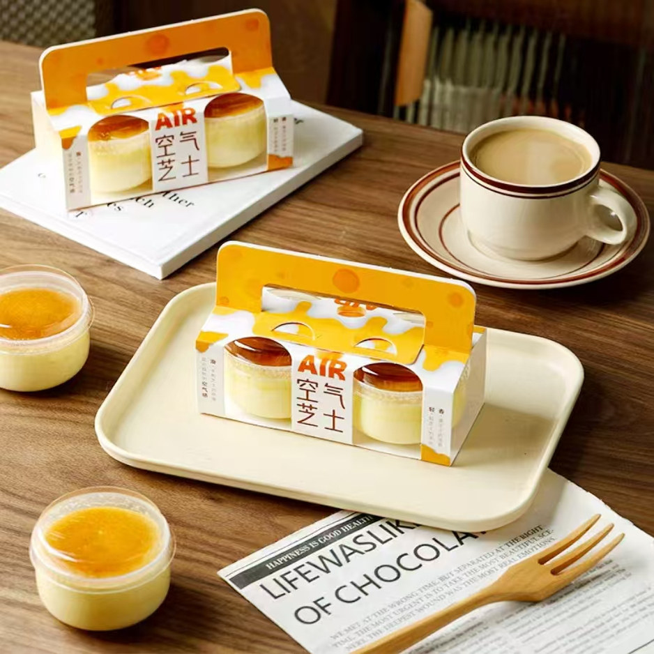 空气芝士布丁杯子双皮奶碗果冻甜品酸奶冰淇淋杯带盖打包盒慕斯