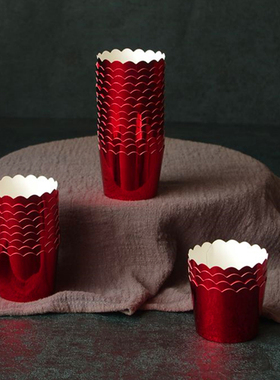 烘焙纸杯红色甜品台杯子蛋糕纸杯麦芬杯防油纸杯戚风海绵蛋糕纸杯