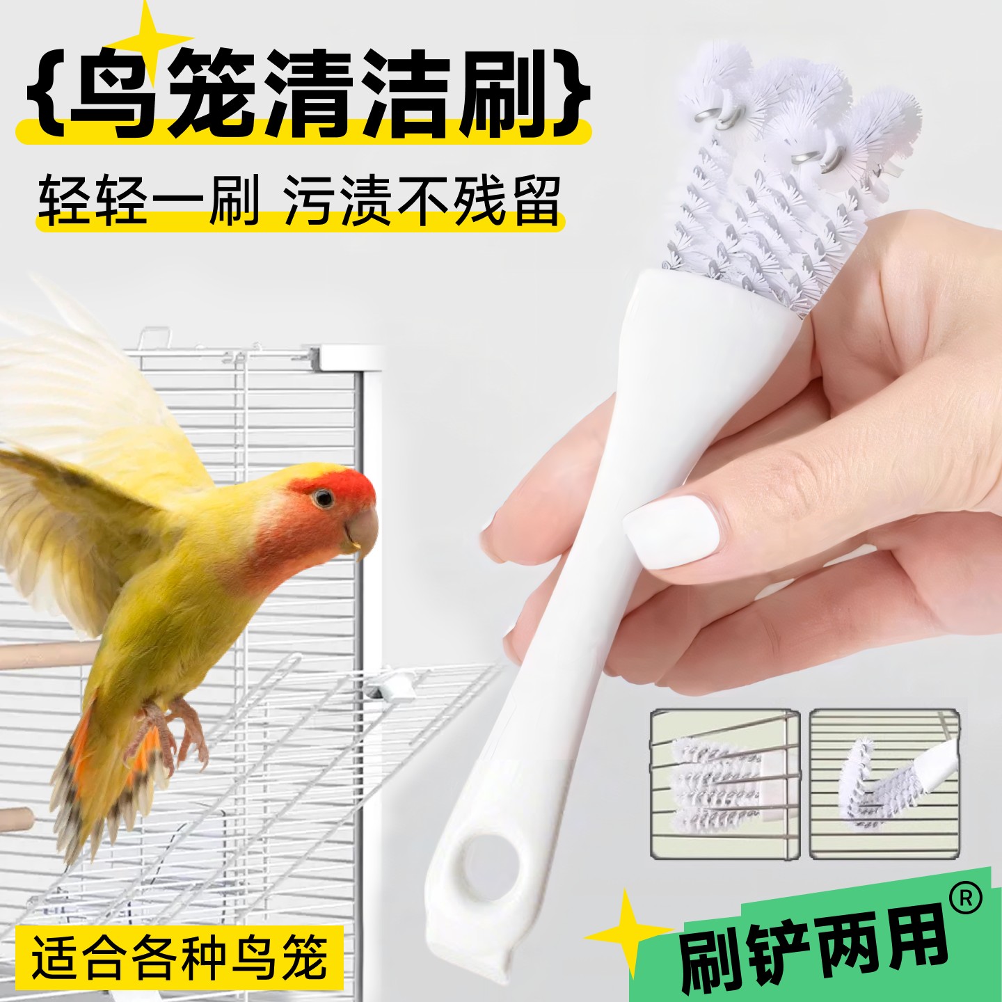 鳥籠清潔刷鸚鵡拉屎清洗