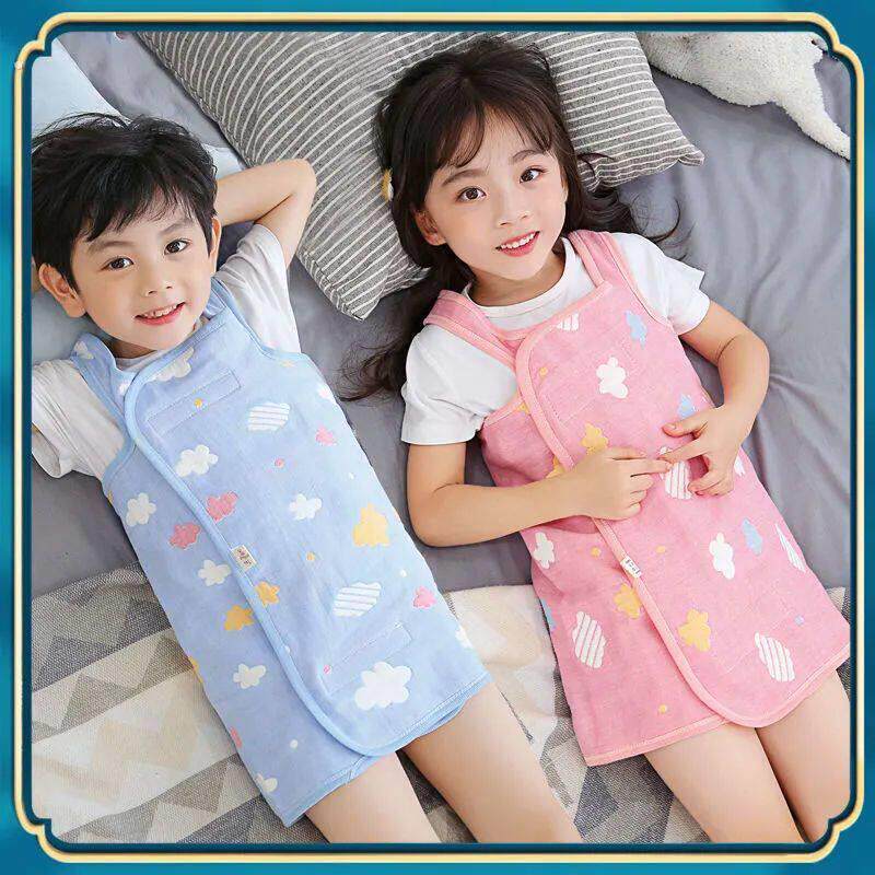 宝宝睡觉护肚子神器儿童护肚围防踢被纯棉婴儿肚脐肚兜夏天防着凉