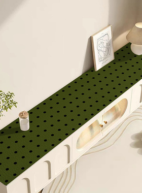 现代简约电视柜长条皮革盖垫高级防水防油可裁剪玄关鞋柜黑白百