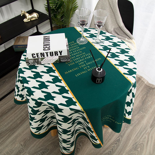 轻奢北欧风防水棉麻桌布圆桌方桌盖布茶几布居家布艺简约现代台布