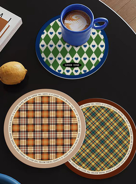 艺术风格pvc家用耐高温杯碗垫大号隔热垫餐垫锅垫防烫餐桌盘子垫