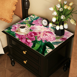 吸水速干硅藻泥软垫桌面保护垫田园花漾曲系列冰箱烤箱床头柜垫子