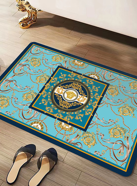 轻奢超强吸水浴室硅藻泥速干地垫卫生间淋浴间双面防滑防摔软脚垫