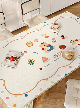 卡通熊熊幸运小清新pvc可爱餐桌垫防水茶几垫防尘保护垫电脑垫