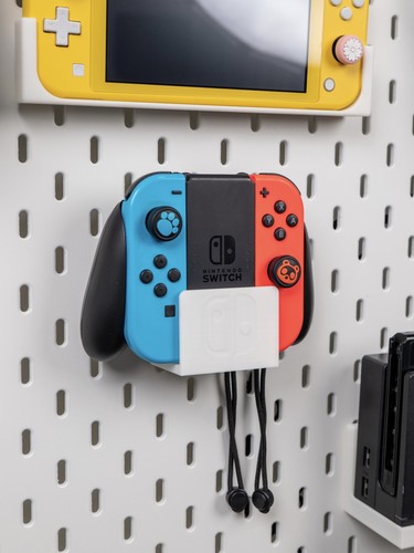 适用宜家SKADIS斯考迪斯宜家洞洞板配件switch手柄握把和手绳收纳