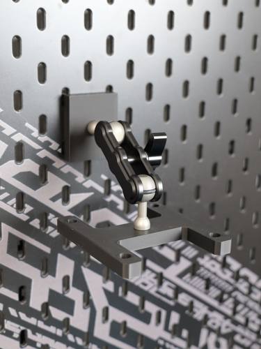 适用SKADIS宜家洞洞板配件rog便携显示器&vesa75屏幕伸缩支架套装