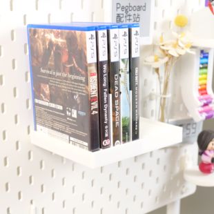 适用宜家SKADIS斯考迪斯宜家洞洞板配件 ps5游戏盘支架可放10张盘