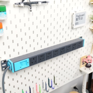 适用宜家SKADIS斯考迪斯宜家洞洞板配件 pdu插座拖线板支架