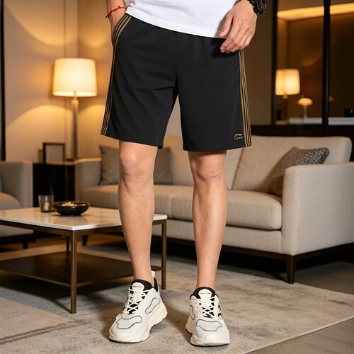 李宁男子户外短裤宽松舒适