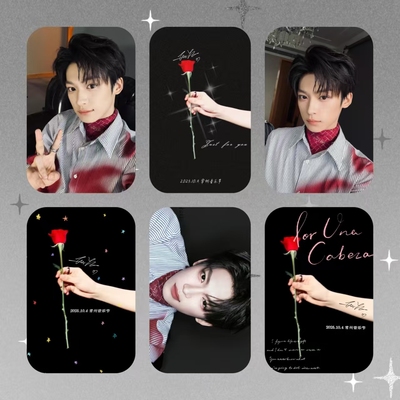 新款梓渝周边常州音乐节小卡高颜值应援精美玫瑰帅气ins风自印卡