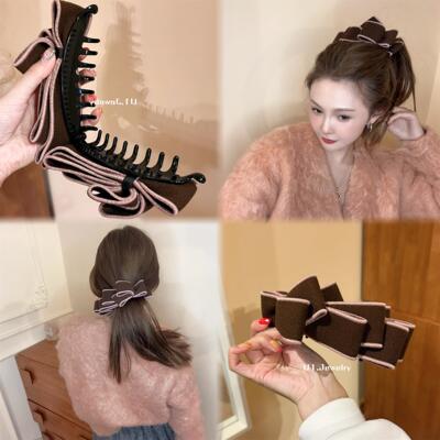 优依家 轻奢高级 百搭耐看 好材质蝴蝶结 懒人夹 气质盘发香蕉夹