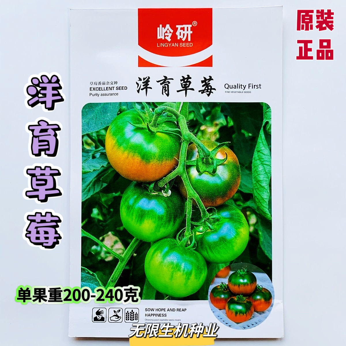 正品 洋育草莓番茄种子铁皮柿子西红柿种籽无限生长大棚露地种植