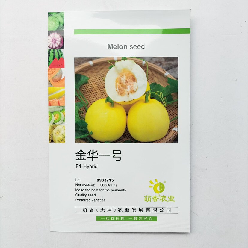 金华一号甜瓜种子早熟黄皮薄皮甜瓜籽圆球高糖白肉香瓜种香味浓郁