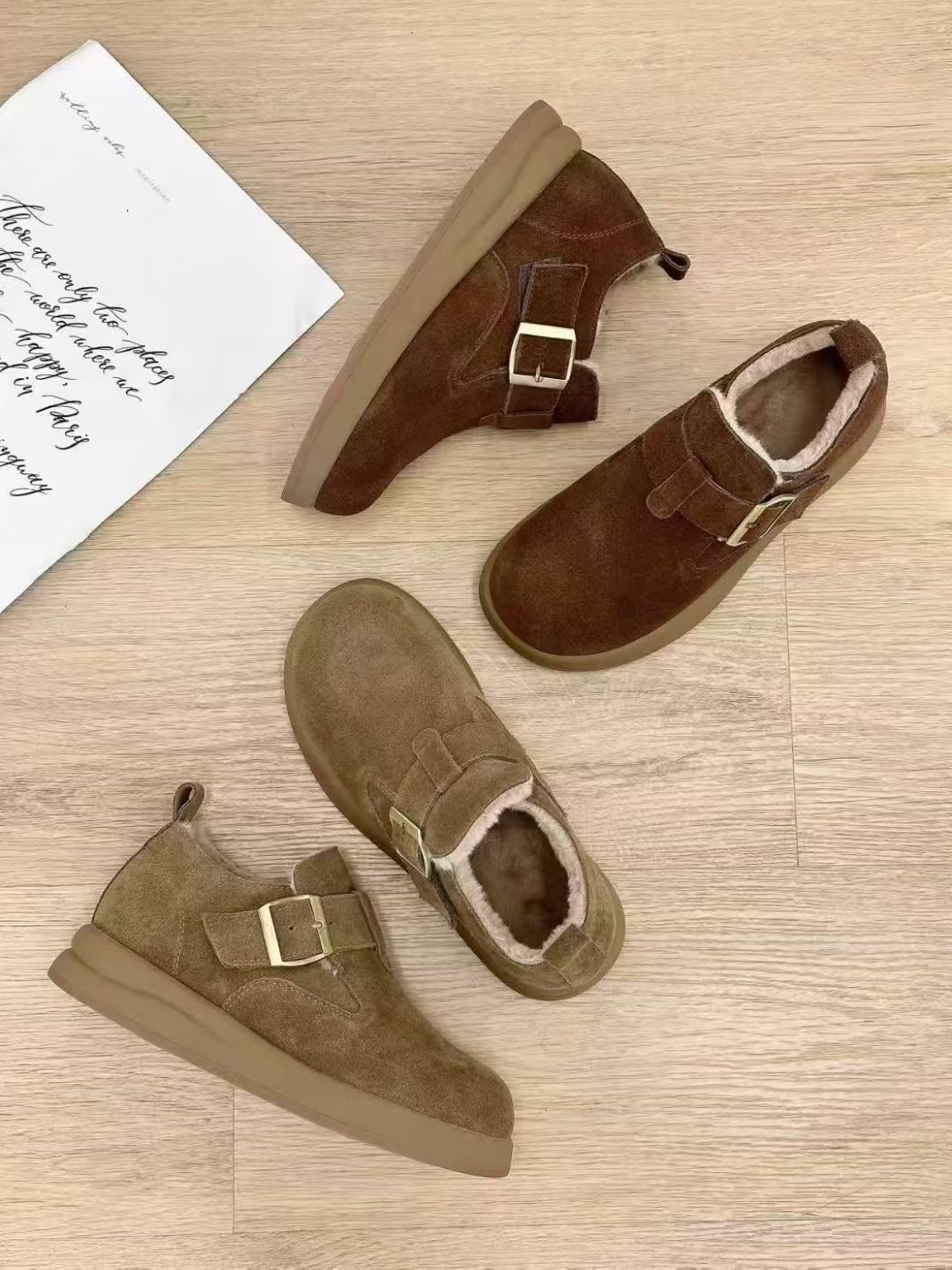 茵茵家2025秋冬季新款欧货真皮厚底保暖雪地靴女鞋洋气防滑薄肯鞋