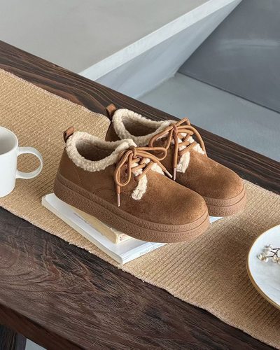 茵茵家韩平底加绒保暖厚底勃肯棉鞋女2025秋冬季新款保暖休闲棉鞋