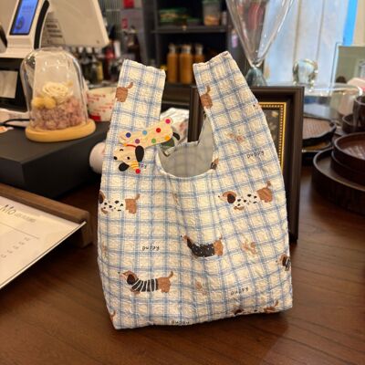 新版托特包小众时尚设计泡泡棉包日常搭配通勤手拎袋学生饭盒手提