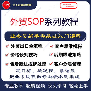 外贸SOP系列课程客户开发方式及报价策略业务员新手培训教程