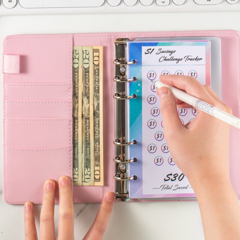 52주 저축장부 수납가방 성인장부 머니백 캐시클립 365일 플래너 펀치카드 대용량