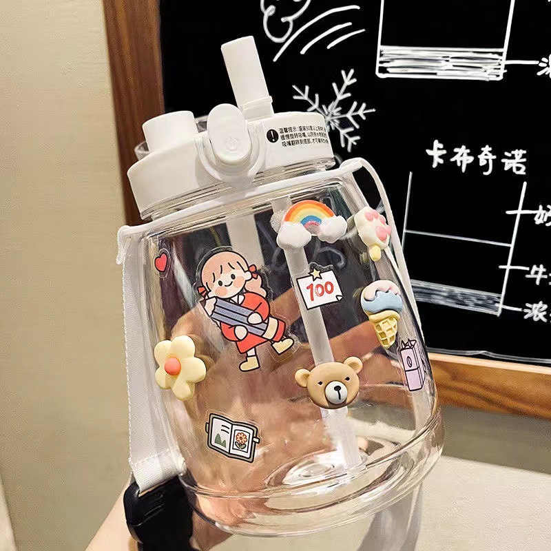 双饮运动水杯大容量高颜值大肚杯饮水杯耐高温学生夏天大肚杯子