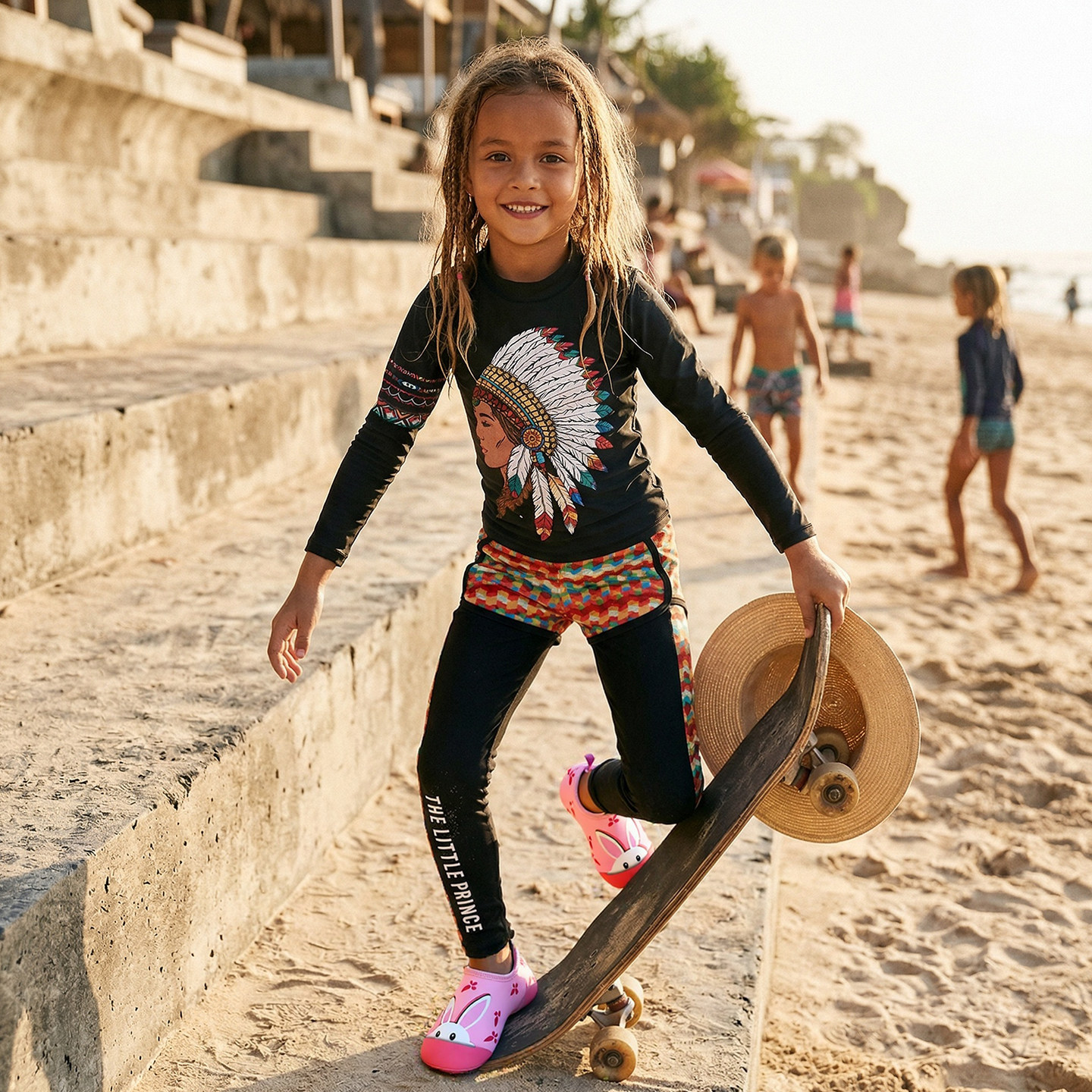 2026儿童泳衣女童小童中童分体防晒速干泳装冲浪游泳长袖长裤套装