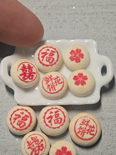 微缩食玩鲜花饼印章模具6分12分软陶粘土