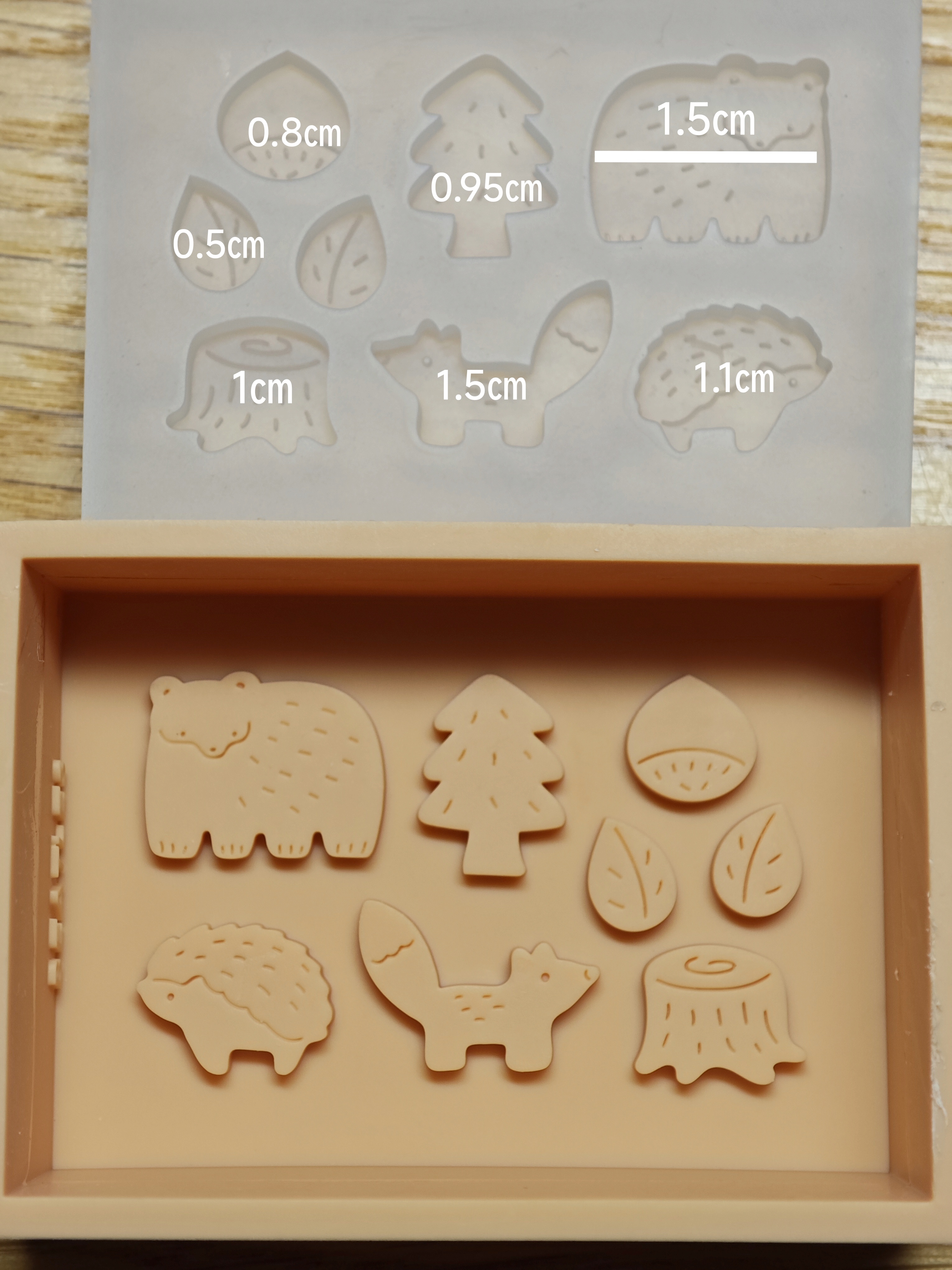 微缩食玩森系北极熊饼干模具粘土软陶6分12分