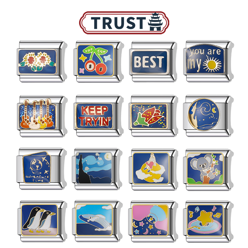 Trusta模块手链diy钛钢弹力表带