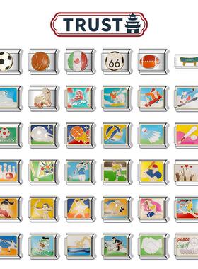 Trusta意大利模块手链DIY搭配拼接原创小众饰品运动系列生日礼物