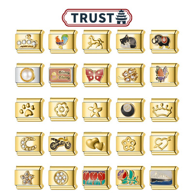 Trusta模块手链diy小众金色轻奢