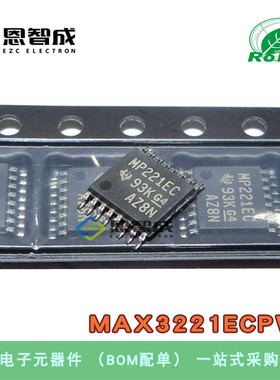全新原装MAX3221ECPWR RS-232接口集成电路 MP221EC 贴片 TSSOP16